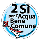 Logo Comitato referendario 2Si per l'acqua bene comune 