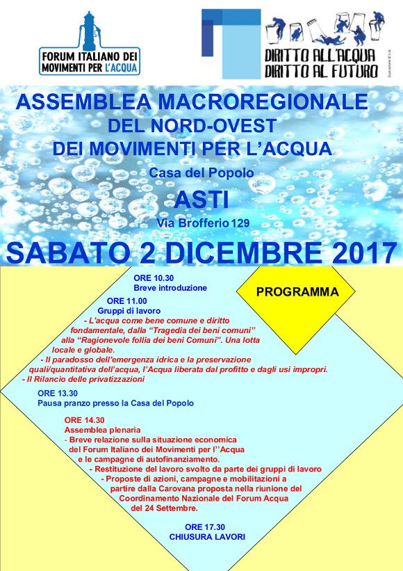 Asti, Assemblea Macroregionale