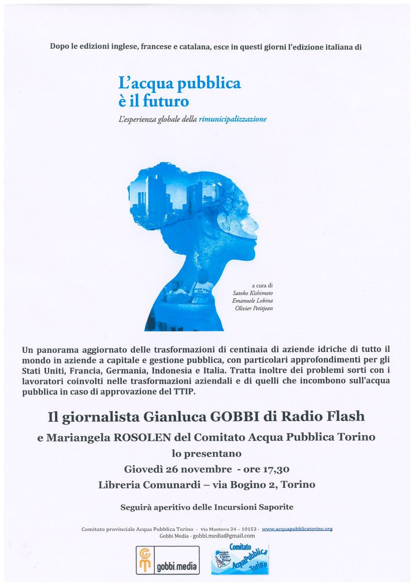 Presentazione libro "L'acqua pubblica è il futuro" 