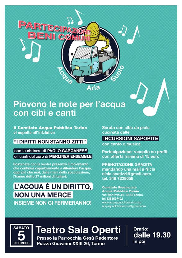 Concerto "Piovono le note per l'acqua" Concerto "Piovono le note per l'acqua"