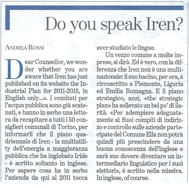 Do you speak Iren?