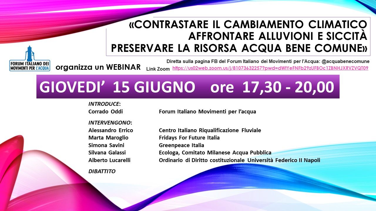 20230615 Locandina webinar siccità alluvoni 15 6 23