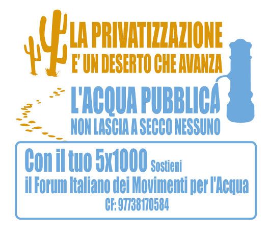 5 per 1000 Forum Italiano dei Movimenti per l'Acqua
