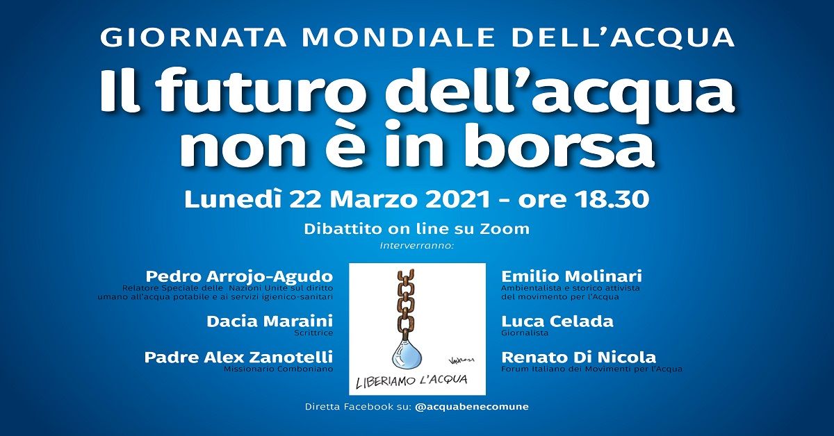 Locandina evento FB iniziativa on line Giornata Mondiale Acqua 22 3 21 def