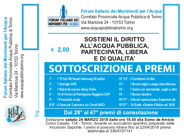 Sottoscrizione a premi 